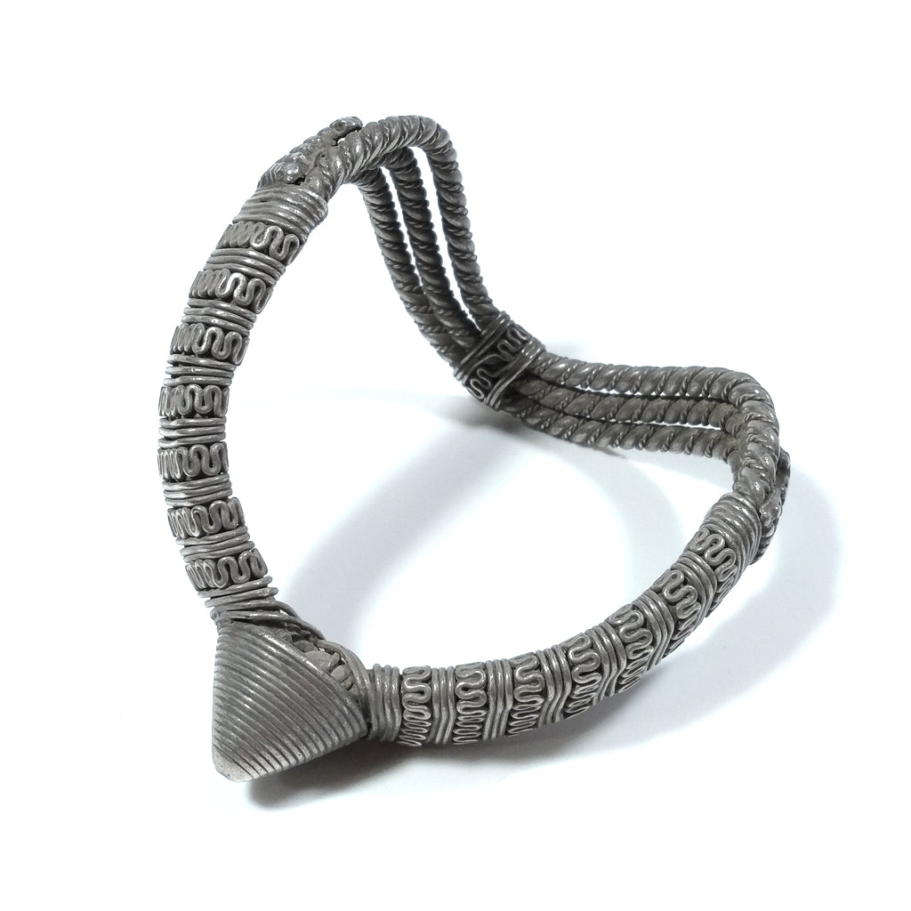 Bracciale rigido d'argento in argento 925 Bracciale artigianale | GIOIELLI ETNICI