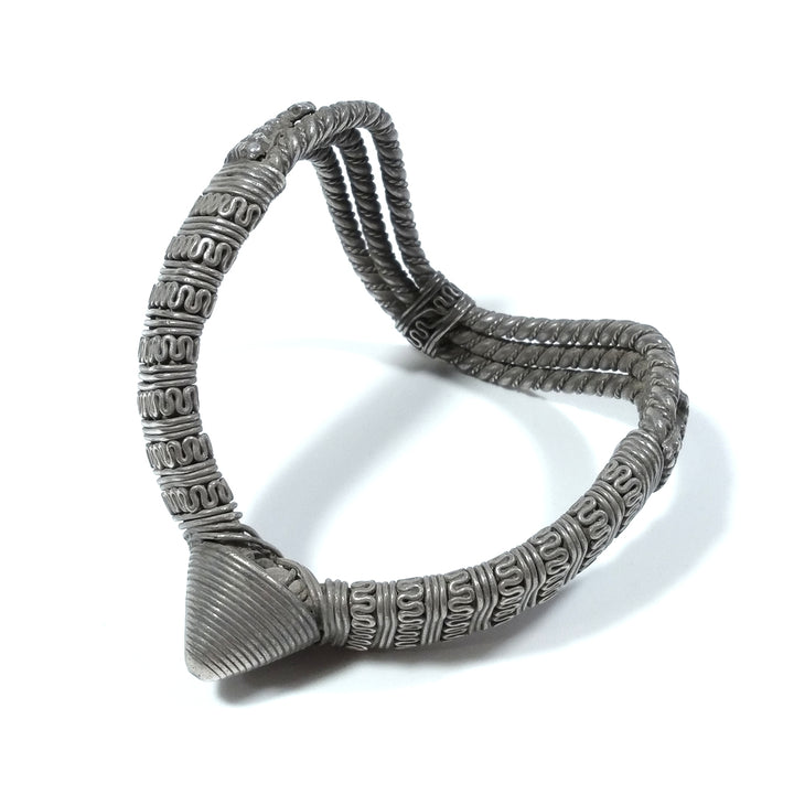 Bracciale rigido d'argento in argento 925 Bracciale artigianale | GIOIELLI ETNICI
