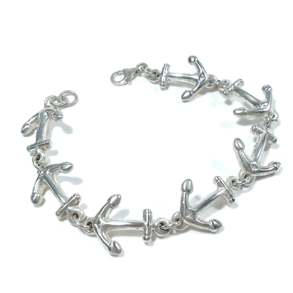 Bracciale d'argento in argento 925 Bracciale artigianale | ANCORA