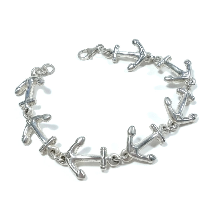Bracciale d'argento in argento 925 Bracciale artigianale | ANCORA