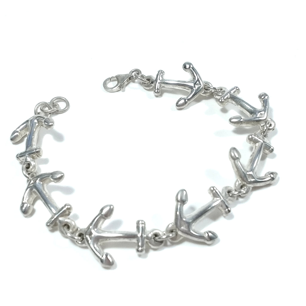 Bracciale d'argento in argento 925 Bracciale artigianale | ANCORA
