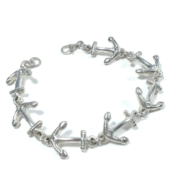 Bracciale d'argento in argento 925 Bracciale artigianale | ANCORA