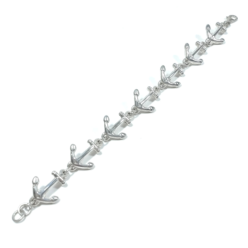 Bracciale d'argento in argento 925 Bracciale artigianale | ANCORA