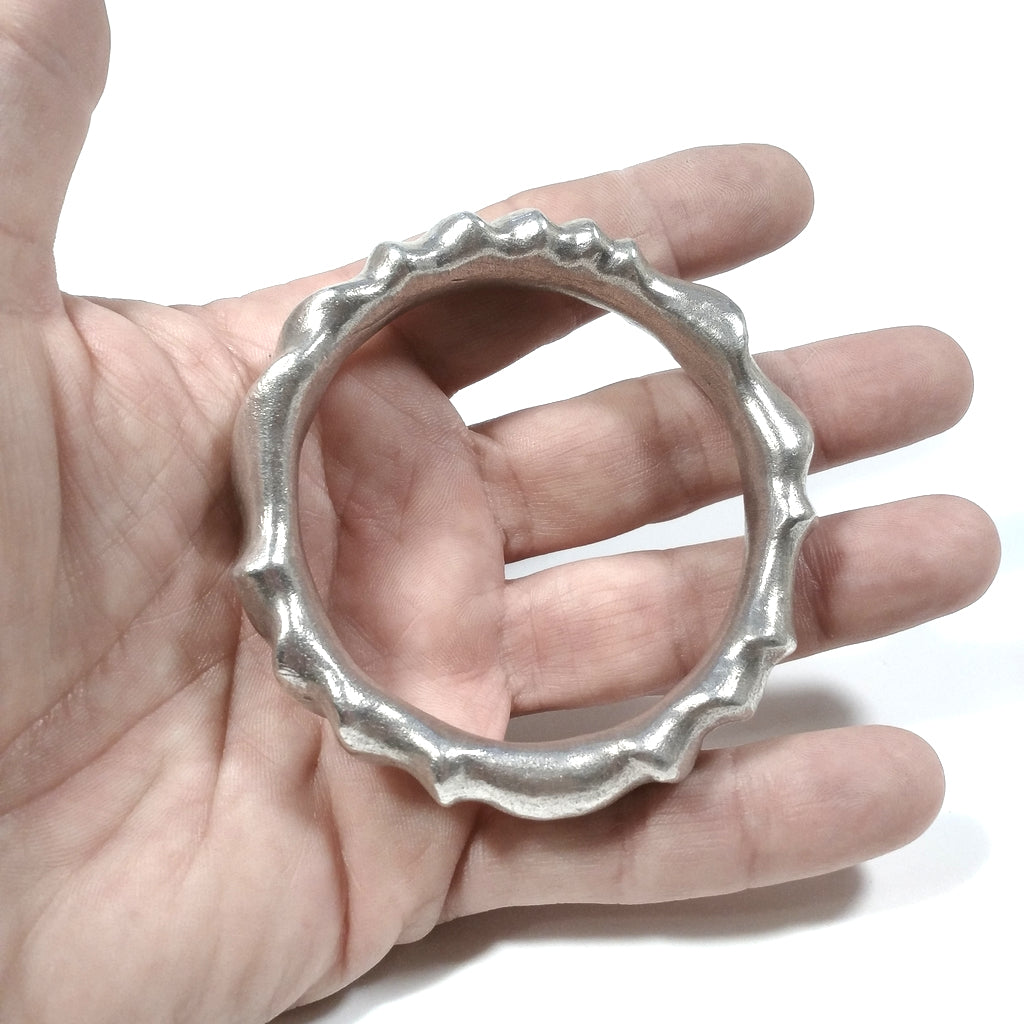 Bracciale rigido d'argento in argento 925 Bracciale artigianale | GIOIELLI IN ARGENTO