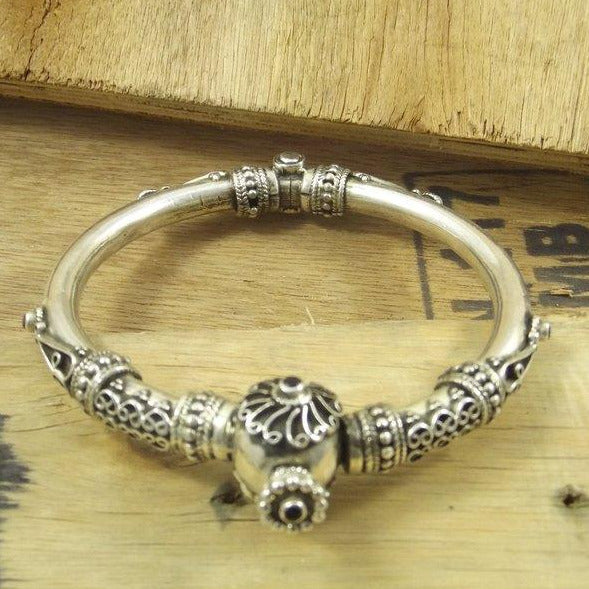 BRACCIALE fascia con filigrana - granato III