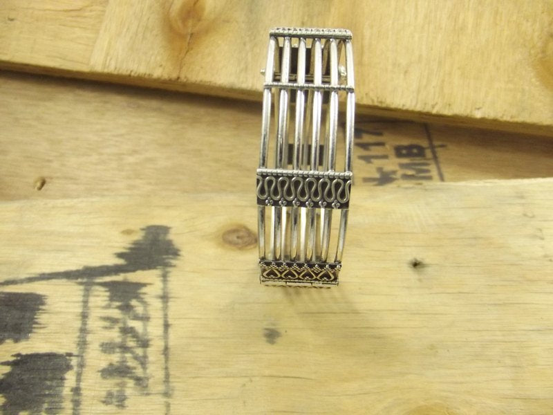 Micro granulated multi-band bracelet