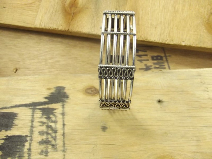 Micro granulated multi-band bracelet