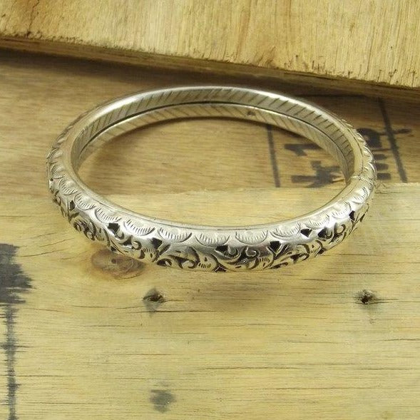 BRACCIALE TRAFORO argento etnico III
