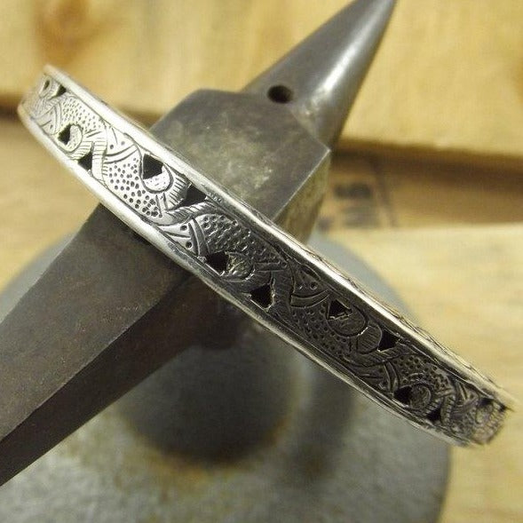 BRACCIALE TRAFORO argento etnico II