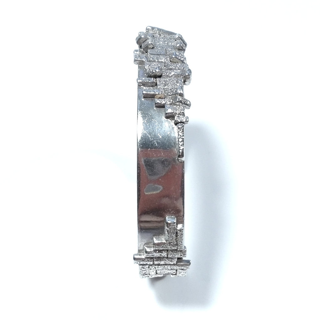Bracciale rigido d'argento in argento 925 Bracciale artigianale | Bracciale Schiava