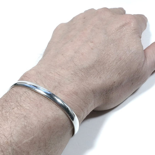 Bracciale rigido d'argento in argento 925 Bracciale artigianale | Bracciale Schiava – immagine2