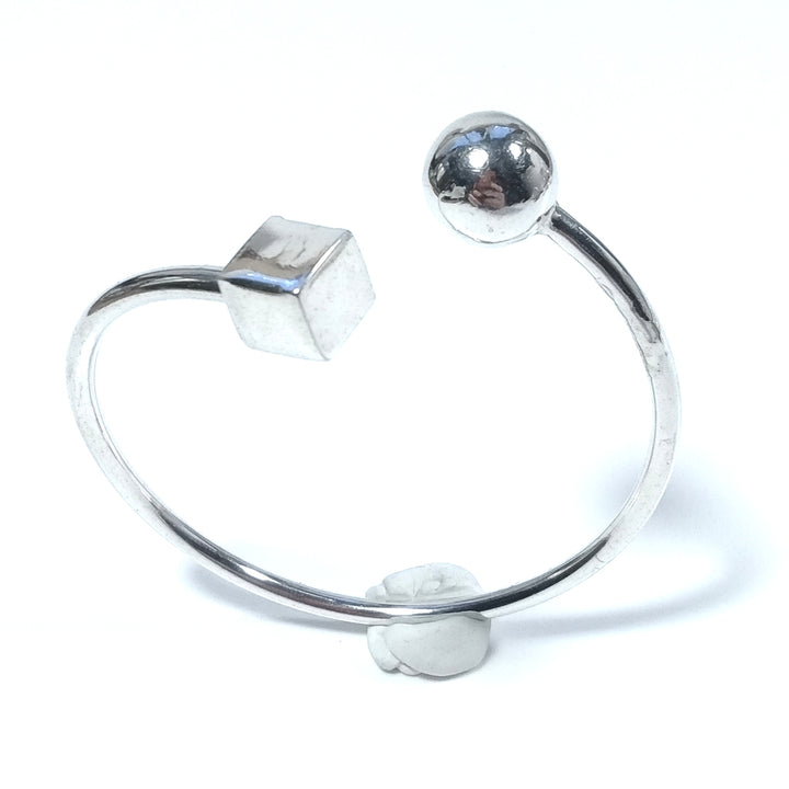 Bracciale rigido d'argento in argento 925 Bracciale artigianale | GIOIELLI IN ARGENTO