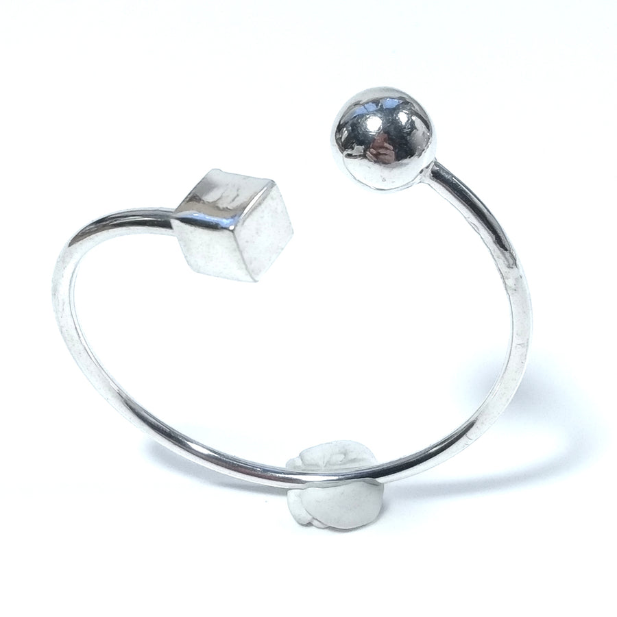 Bracciale rigido d'argento in argento 925 Bracciale artigianale | GIOIELLI IN ARGENTO