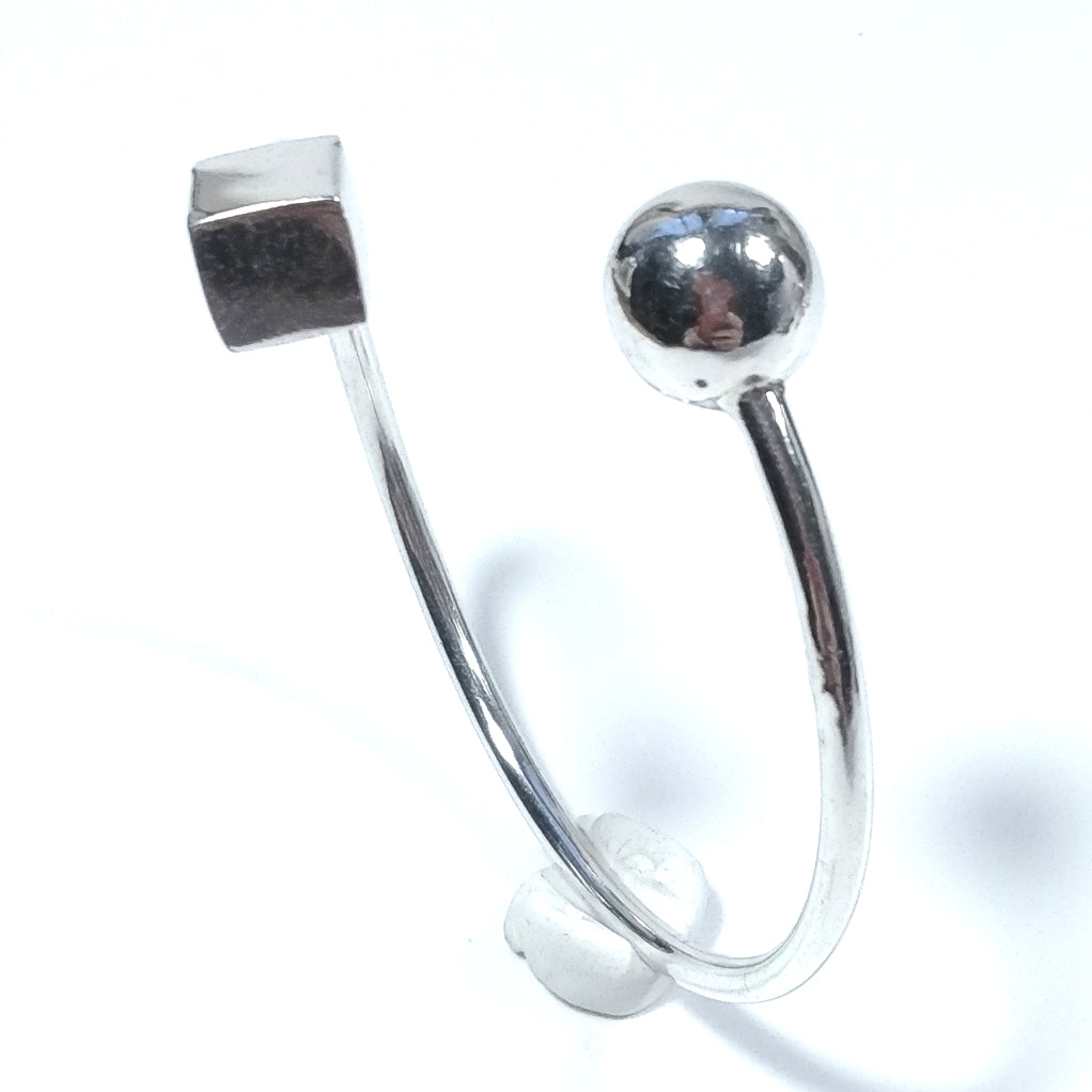 Bracciale rigido d'argento in argento 925 Bracciale artigianale | GIOIELLI IN ARGENTO