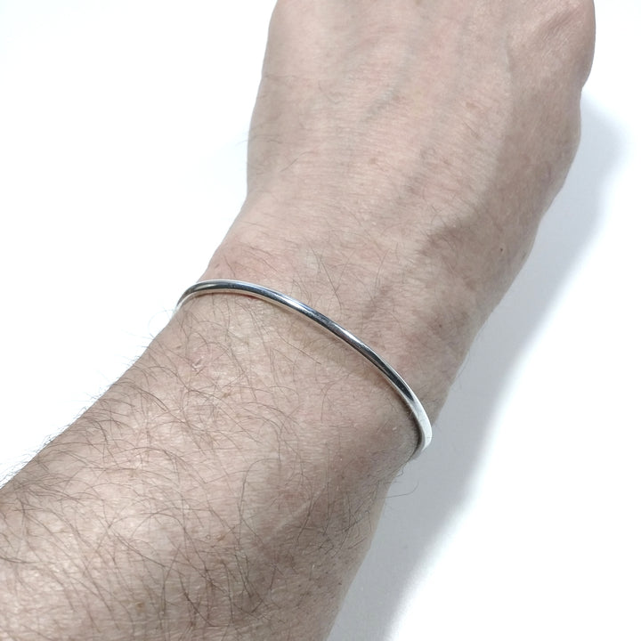 Bracciale rigido d'argento in argento 925 Bracciale artigianale | GIOIELLI IN ARGENTO