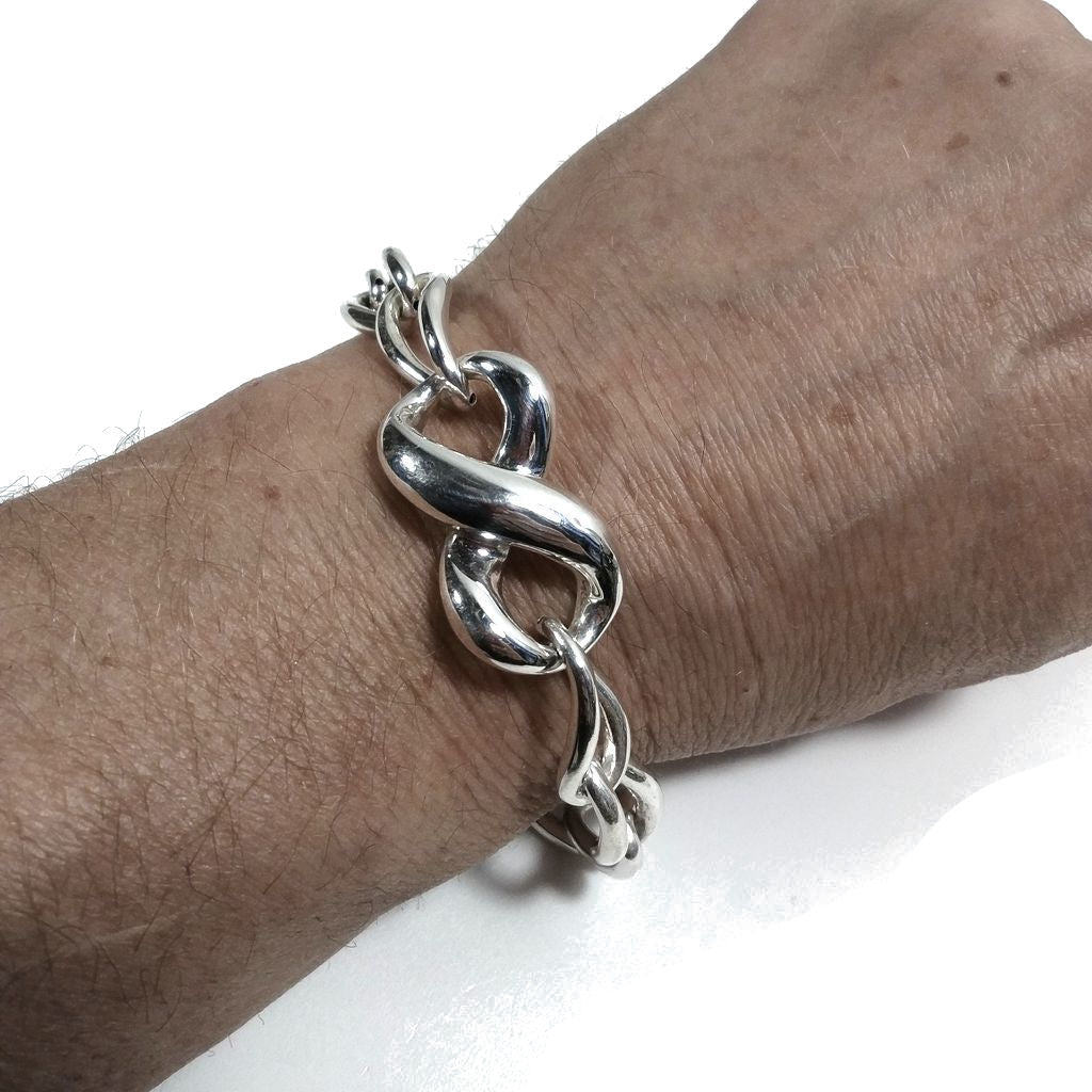 Bracciale d'argento in argento 925 Bracciale INFINITO | GIOIELLI IN ARGENTO