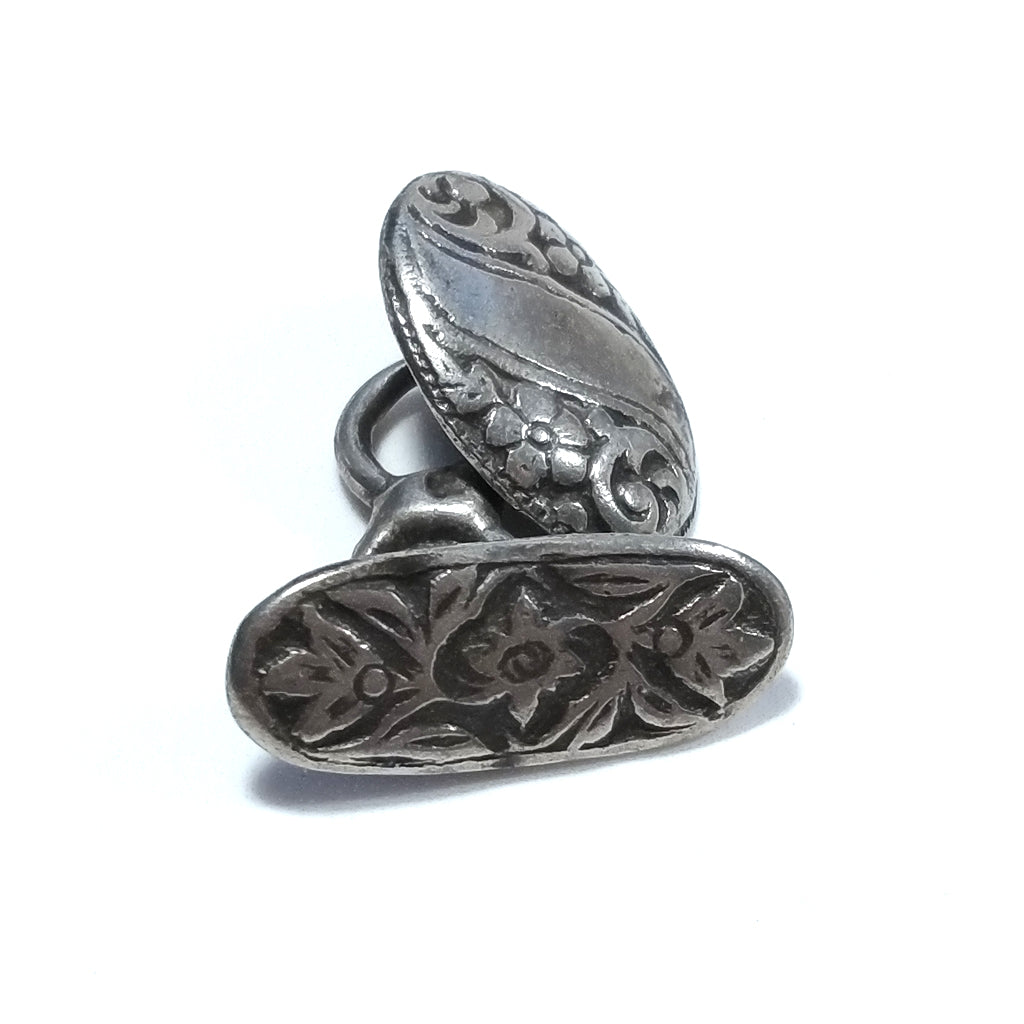 CUFFLINKS in antique silver ethnic ORNAMENTS