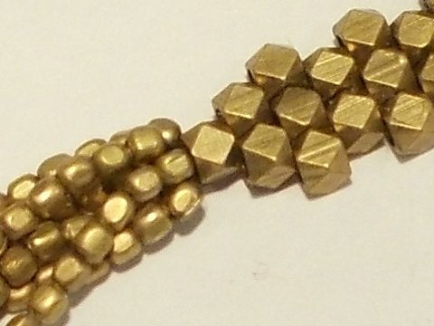 Naga ethnic bracelet in unisex faceted brass