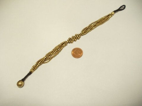 Naga ethnic bracelet in unisex faceted brass