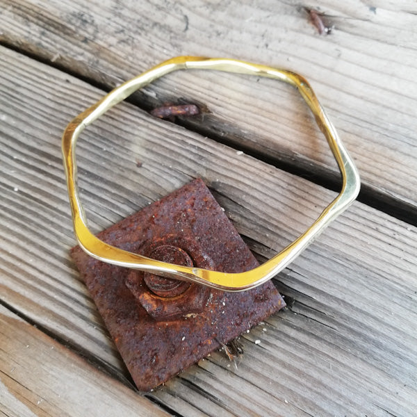 Bracciale NARSHIMHA in ottone Bracciale artigianale | BRACCIALE rigido