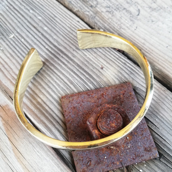 Bracciale NIPPU in ottone Bracciale artigianale | BRACCIALE rigido