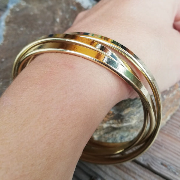 Bracciale artigianale in ottone - PRAKAT#diametro_68-mm-piatto