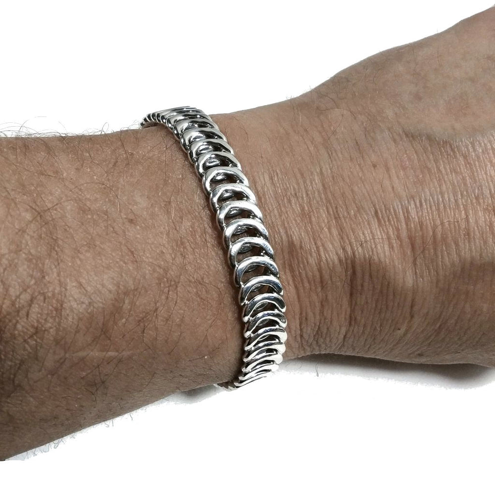 Bracciale artigianale in argento 925 Bracciale rigido | GIOIELLI IN ARGENTO