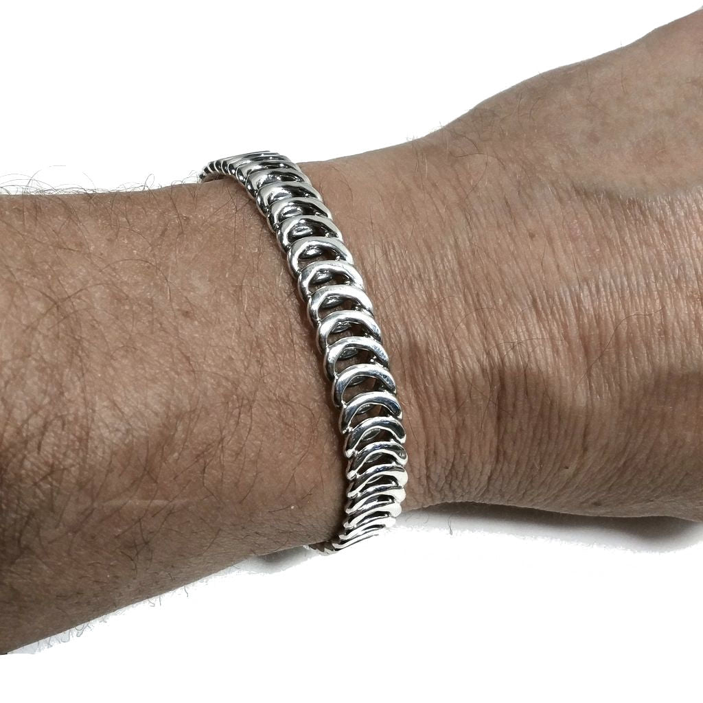 Bracciale artigianale in argento 925 Bracciale rigido | GIOIELLI IN ARGENTO