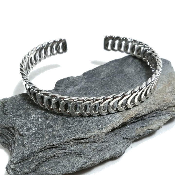 Bracciale artigianale in argento 925 Bracciale rigido | GIOIELLI IN ARGENTO