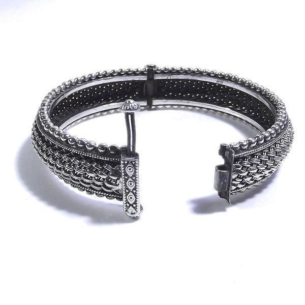 Bracciale etnico SAMTA in argento rigido | Gioielli etnici Il mondo di Wit