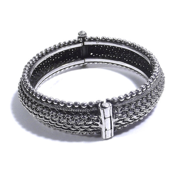 Bracciale etnico SAMTA in argento rigido | Gioielli etnici Il mondo di Wit