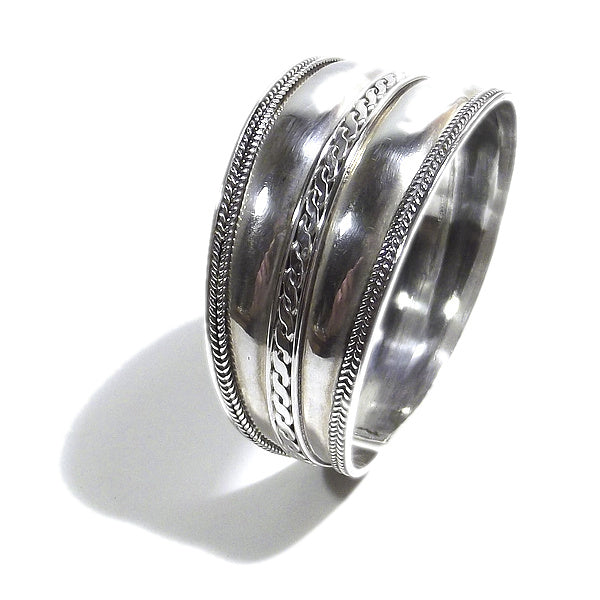 Bracciale etnico NEESH in argento da UOMO o DONNA - rigido | Gioielli da Uomo