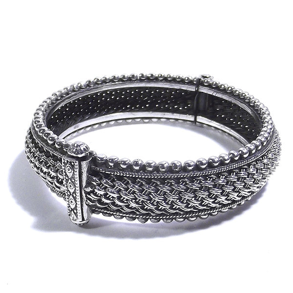 Bracciale etnico SAMTA in argento rigido | Gioielli etnici Il mondo di Wit