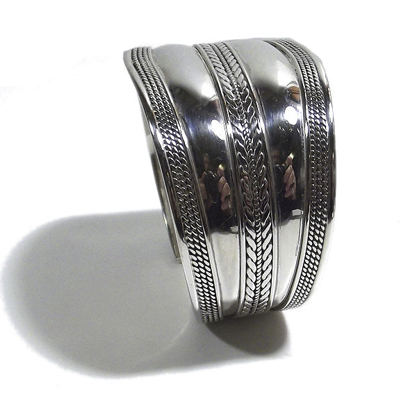 Bracciale etnico HINAL in argento da UOMO o DONNA - rigido | Gioielli da Uomo