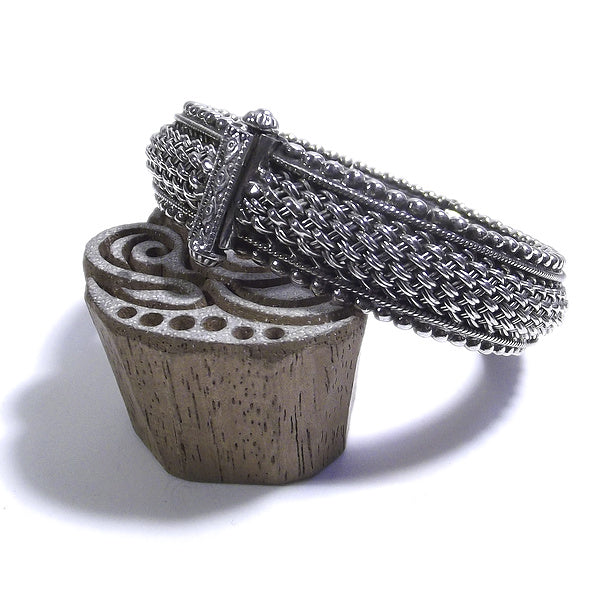 Bracciale etnico SAMTA in argento rigido | Gioielli etnici Il mondo di Wit