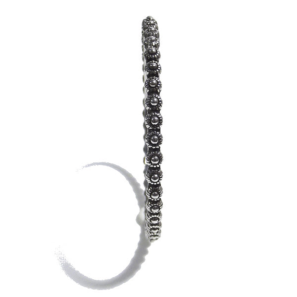 Bracciale etnico FLOR a cerchio in argento - rigido | Gioielli etnici ilmodndodiwit.com