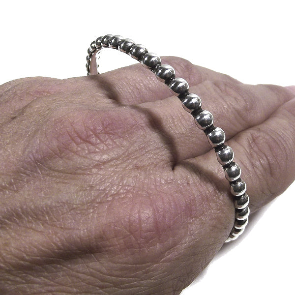 Bracciale etnico HABA a cerchio in argento - rigido | Gioielli etnici ilmodndodiwit.com