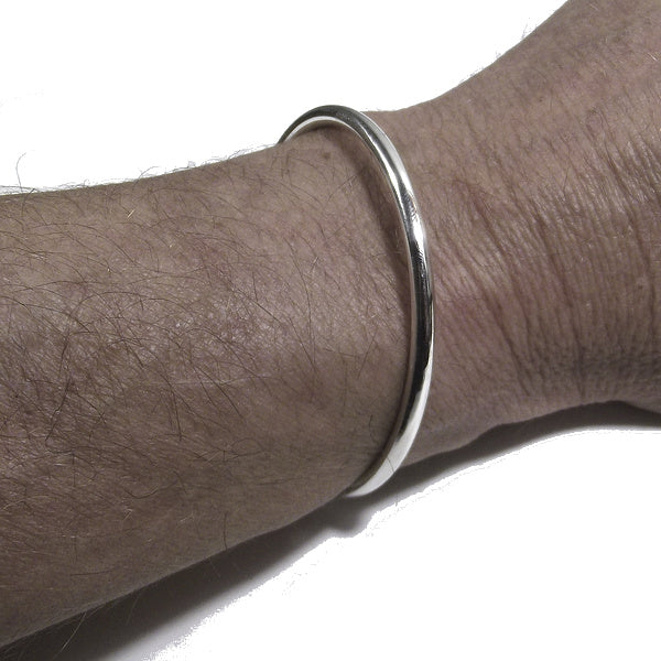 Bracciale liscio a cerchio ARULA in argento da UOMO o DONNA - rigido | Gioielli da Uomo