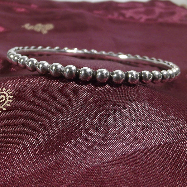 Bracciale etnico HABA a cerchio in argento - rigido | Gioielli etnici ilmodndodiwit.com
