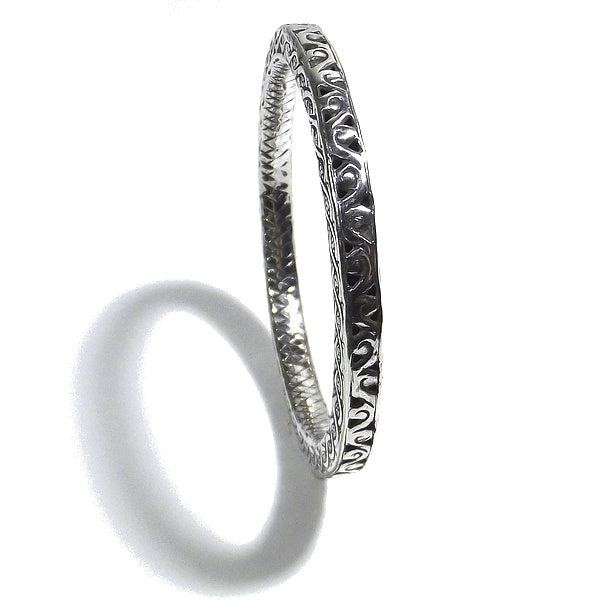 Bracciale etnico GENNI a cerchio in argento - rigido | Gioielli etnici ilmodndodiwit.com