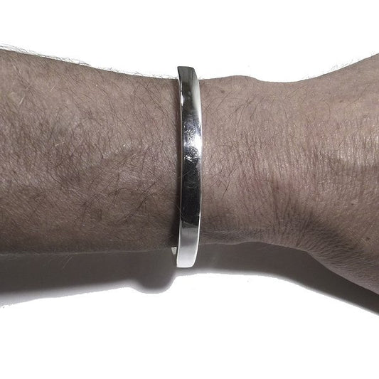 Bracciale liscio a cerchio CLEO in argento da UOMO o DONNA - rigido | Gioielli da Uomo