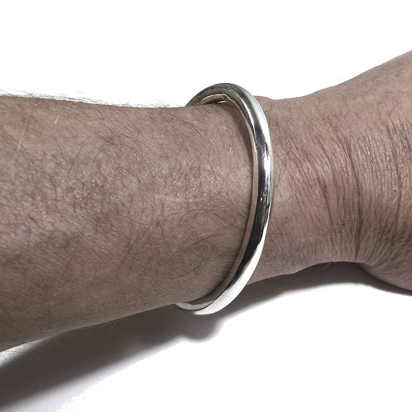 Bracciale liscio a cerchio CHAILA in argento da UOMO o DONNA - rigido | Gioielli da Uomo