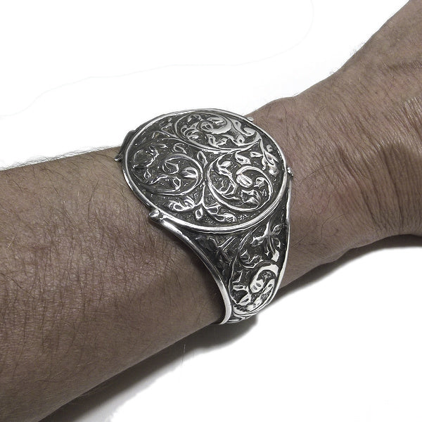 Bracciale etnico PRATUL in argento da UOMO o DONNA - rigido | Gioielli da Uomo