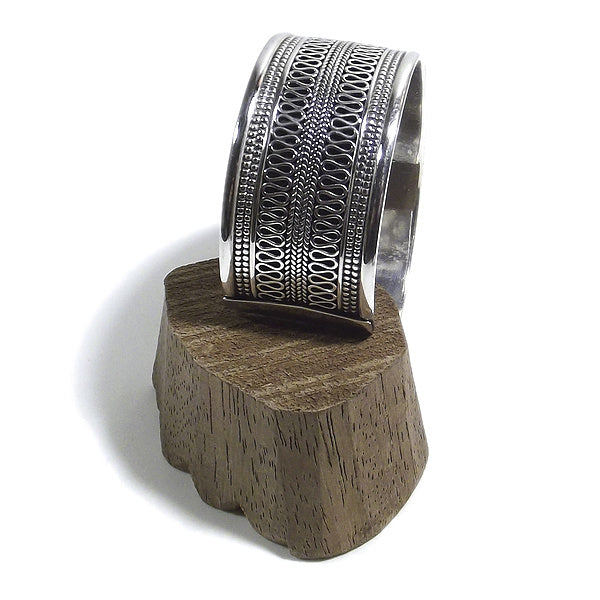 Bracciale etnico TITO in argento da UOMO o DONNA - rigido | Gioielli da Uomo