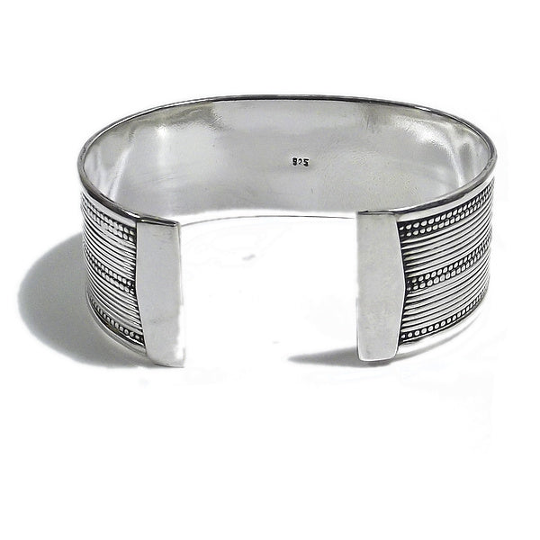 Bracciale etnico OTTAVIO in argento da UOMO o DONNA - rigido | Gioielli da Uomo