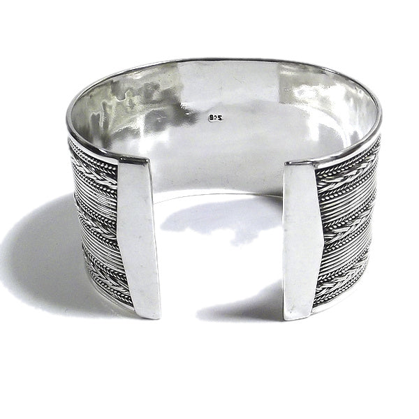Bracciale etnico AUGUSTO in argento da UOMO o DONNA - rigido | Gioielli da Uomo