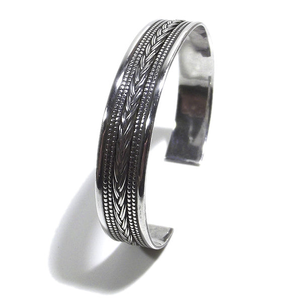 Bracciale etnico ALVIS in argento da UOMO o DONNA - rigido | Gioielli da Uomo