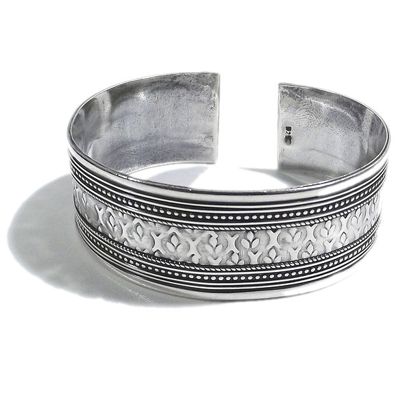 Bracciale etnico CAMELIA in argento da UOMO o DONNA - rigido | Gioielli da Uomo