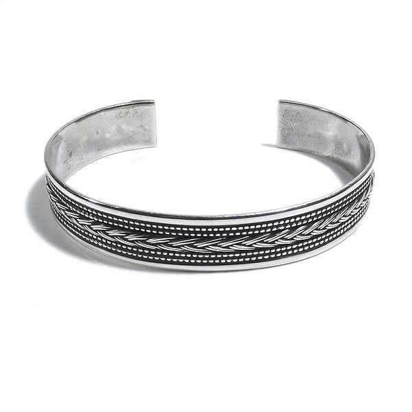 Bracciale etnico ALVIS in argento da UOMO o DONNA - rigido | Gioielli da Uomo