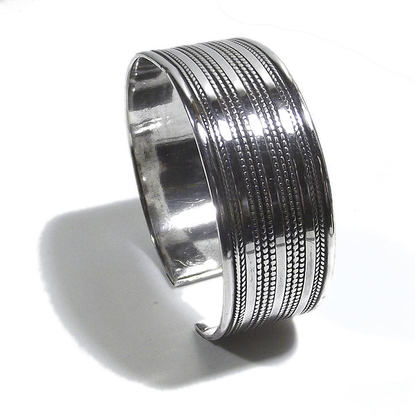 Bracciale etnico AIDA in argento da UOMO o DONNA - rigido | Gioielli da Uomo